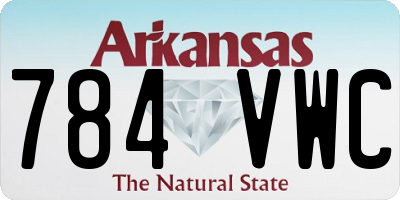 AR license plate 784VWC