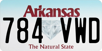 AR license plate 784VWD