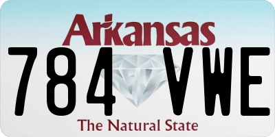 AR license plate 784VWE