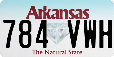 AR license plate 784VWH