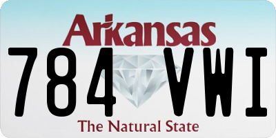 AR license plate 784VWI