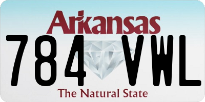 AR license plate 784VWL