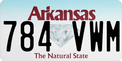 AR license plate 784VWM