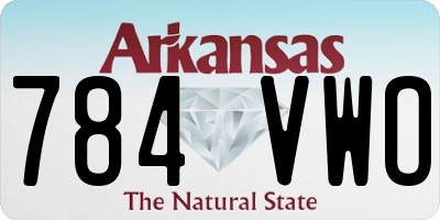 AR license plate 784VWO