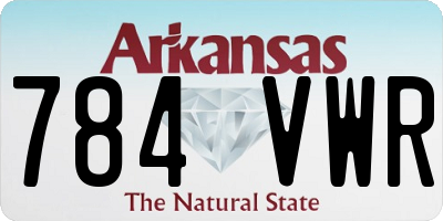 AR license plate 784VWR