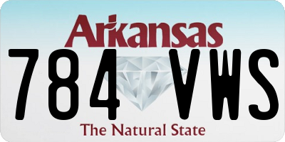 AR license plate 784VWS
