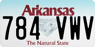 AR license plate 784VWV