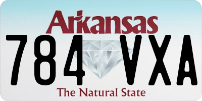 AR license plate 784VXA