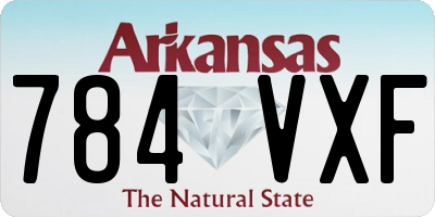 AR license plate 784VXF