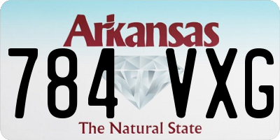 AR license plate 784VXG