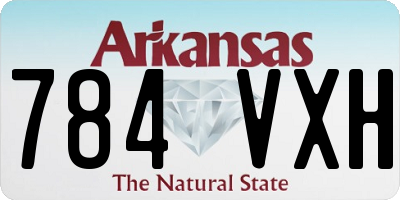 AR license plate 784VXH