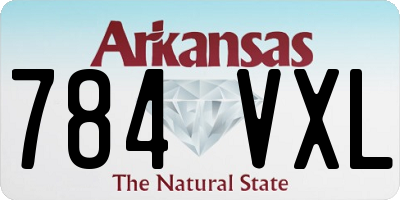 AR license plate 784VXL