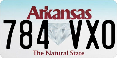 AR license plate 784VXO