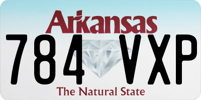 AR license plate 784VXP