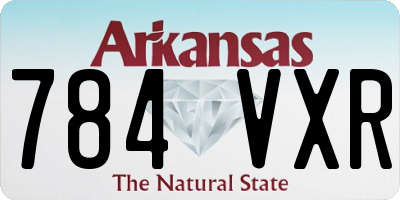 AR license plate 784VXR