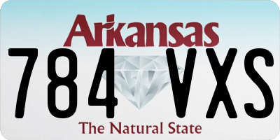 AR license plate 784VXS
