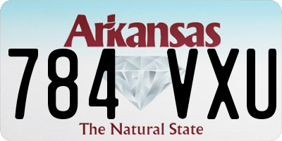 AR license plate 784VXU