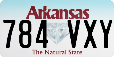 AR license plate 784VXY