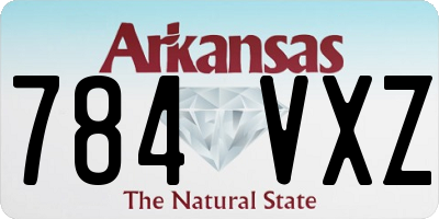 AR license plate 784VXZ