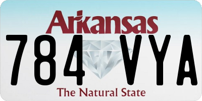AR license plate 784VYA