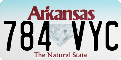 AR license plate 784VYC