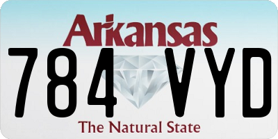 AR license plate 784VYD