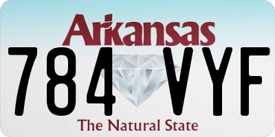 AR license plate 784VYF