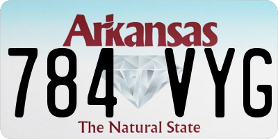 AR license plate 784VYG
