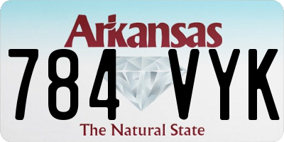AR license plate 784VYK
