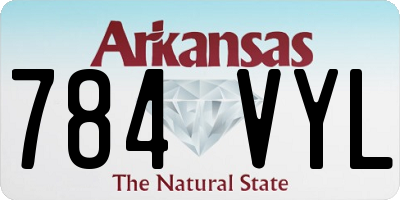AR license plate 784VYL