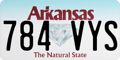 AR license plate 784VYS