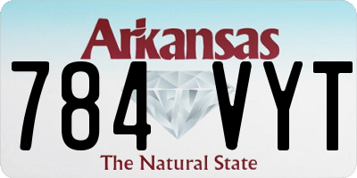 AR license plate 784VYT