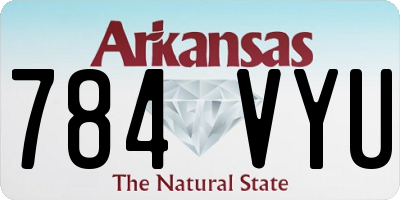 AR license plate 784VYU