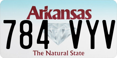AR license plate 784VYV