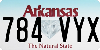 AR license plate 784VYX