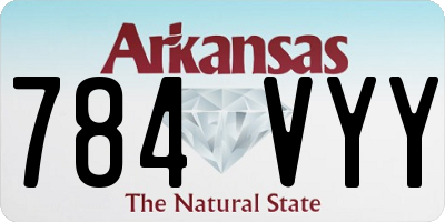 AR license plate 784VYY