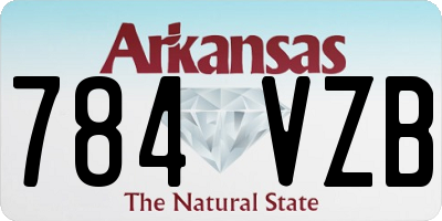 AR license plate 784VZB