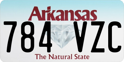 AR license plate 784VZC