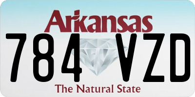 AR license plate 784VZD