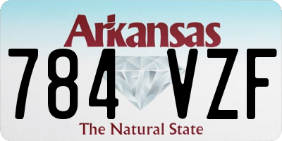 AR license plate 784VZF