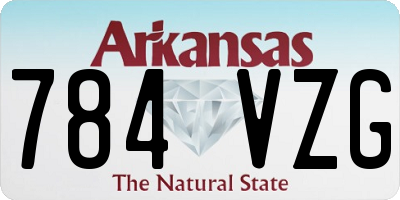 AR license plate 784VZG