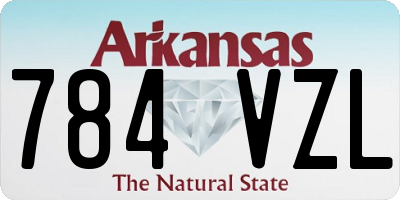 AR license plate 784VZL