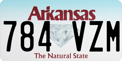AR license plate 784VZM