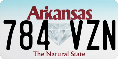 AR license plate 784VZN