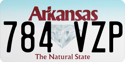 AR license plate 784VZP