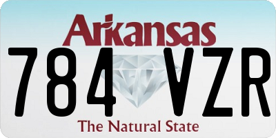 AR license plate 784VZR