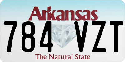 AR license plate 784VZT