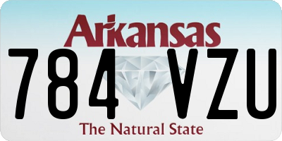 AR license plate 784VZU