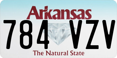 AR license plate 784VZV