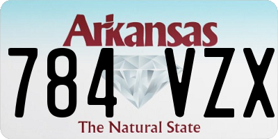 AR license plate 784VZX